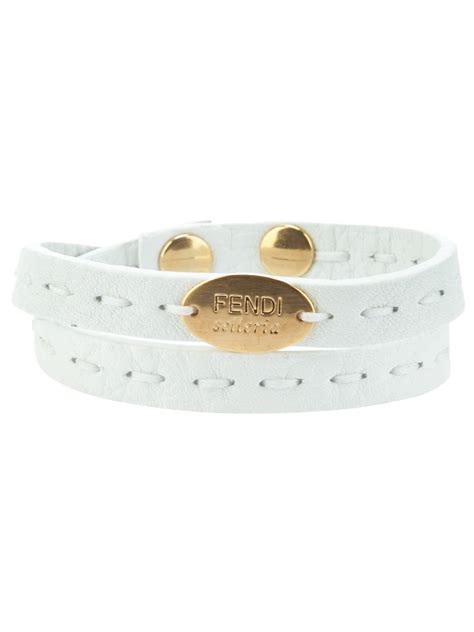 fendi white bracelet